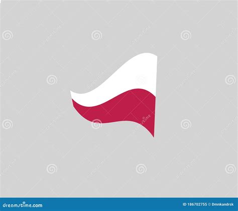 Poland National Flag Country Emblem State Symbol Stock Vector