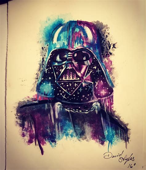 Darth Vader Watercolor Painting