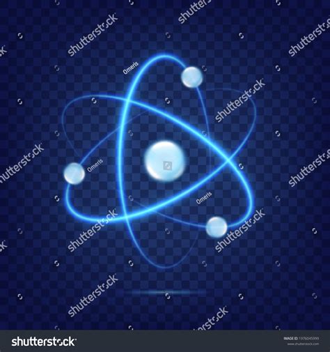 Atom Icon Isolated On Transparent Background Stock Vector Royalty Free