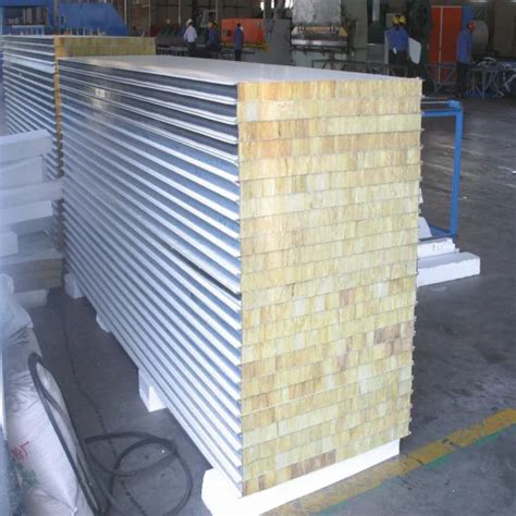 Fire Resistant Rock Wool Sandwich Panel Mineral Wool Composite Rockwool