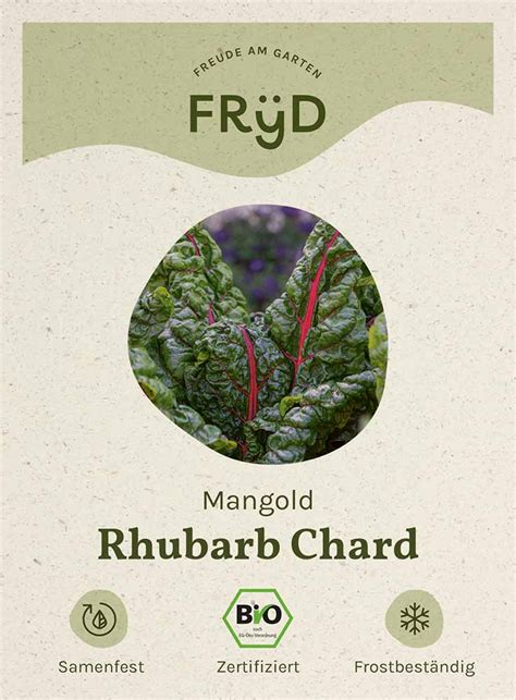 Fryd BIO Mangold Rhubarb Chard Samenhaus Samen Sämereien