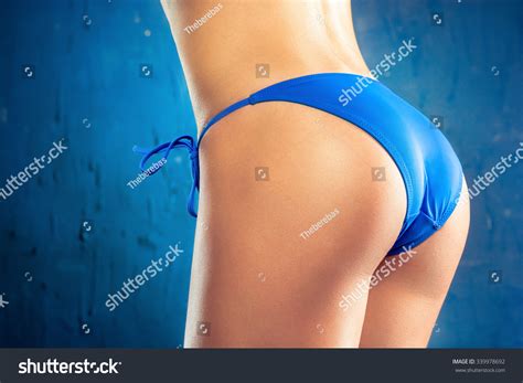 Hot Beautiful Woman Blue Bikini Posing Stock Photo 339978692 Shutterstock