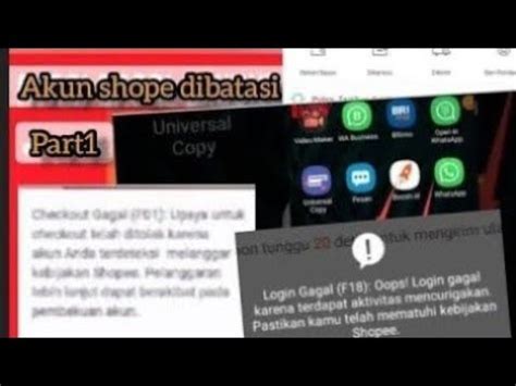 F Dan F Akun Shopee Gagal Cekout Gak Bisa Login Youtube