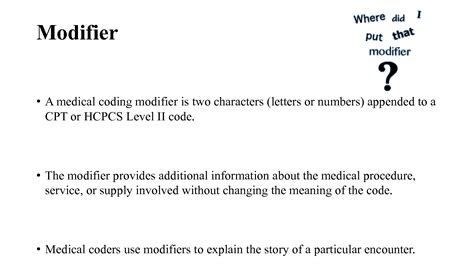 Solution Modifiers Medical Coding Studypool