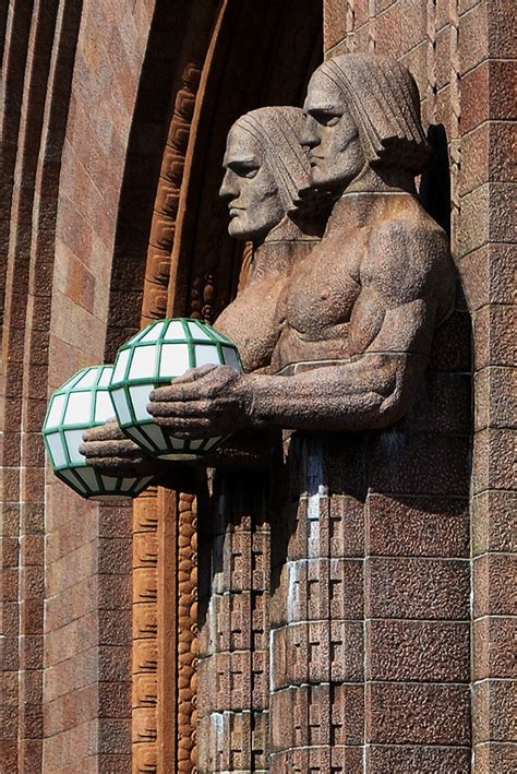 The Statues At Helsinki Railway Station Designed By Emil Wikstrom