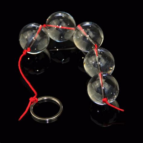 Candiway Big Ball Glass Anal Beads Smooth Crystal Butt Plug Sex Toys