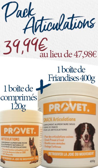 Promo compléments alimentaires Articulations pour chien Soulage l