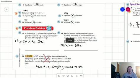 4th Grade Go Math Practice Homework Pages