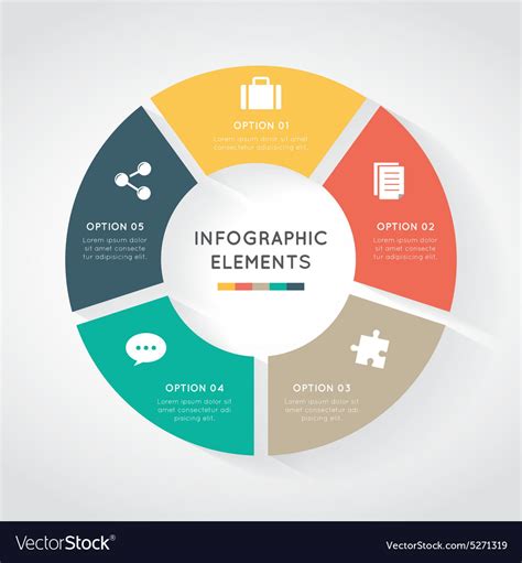 Circle Infographic Royalty Free Vector Image Vectorstock