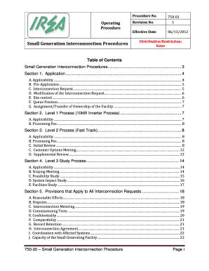 Fillable Online Irea Small Generation Interconnection