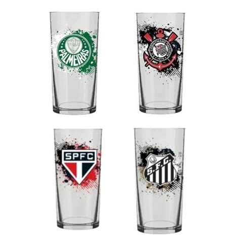 Copo Cylinder Personalizado De Times Corinthians S O Paulo Palmeiras