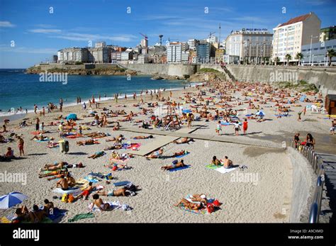 View Of The Seafront And Beach Of La Coruña A Coruna Corunna Corunha