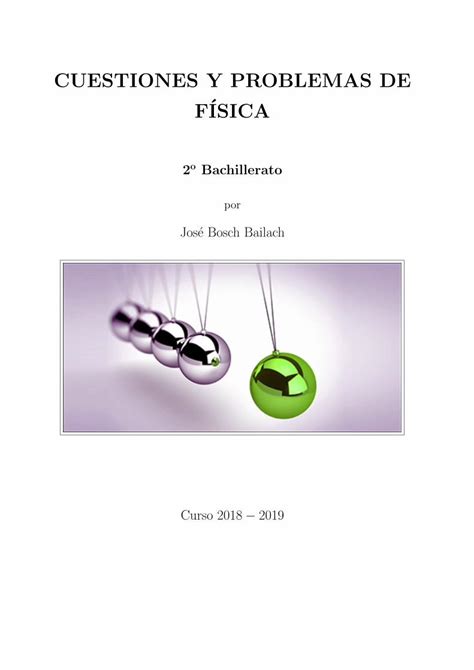 Pdf Cuestiones Y Problemas De F Isica Contenido Que Se Encuentra