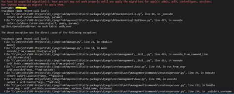 Djangodbutilsoperationalerror No Such Table Authuser