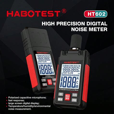 HABOTEST HT602 Digital Sound Level Meter 2 2 Inch LCD Decibel