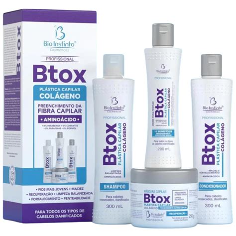 KIT CAPILAR BTOX BIO INSTINTO 4 ITENS Atacadão dos Cosméticos Macapá