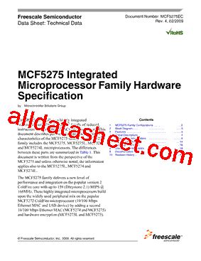 Mcf Cvm Datasheet Pdf Freescale Semiconductor Inc