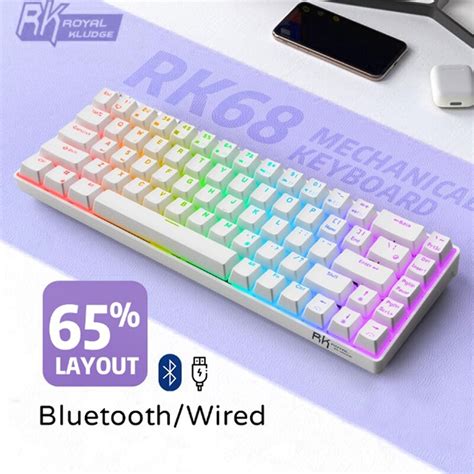 Clavier M Canique Compact Sans Fil Rvb Clavier De Jeu Rempla Able Chaud