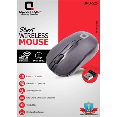 Qmu 525 Quantron™ Enhanced Stuart Wireless Mouse Precision Redefined