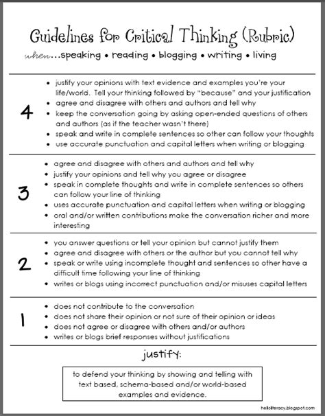 Critical Thinking And Reading Worksheet