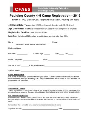 Fillable Online Paulding Osu H Forms Applications Paulding County