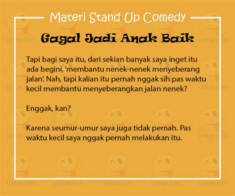 Materi Stand Up Comedy Arie Kriting - YEDEPE.COM