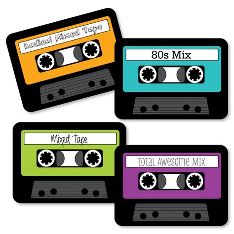 80 S Retro Paper Cassette Tape Diy Decorations Etsy