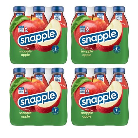 Snapple Apple All Natural Juice Drink Gluten Free 16 Fl Oz 100 Recycled Plastic