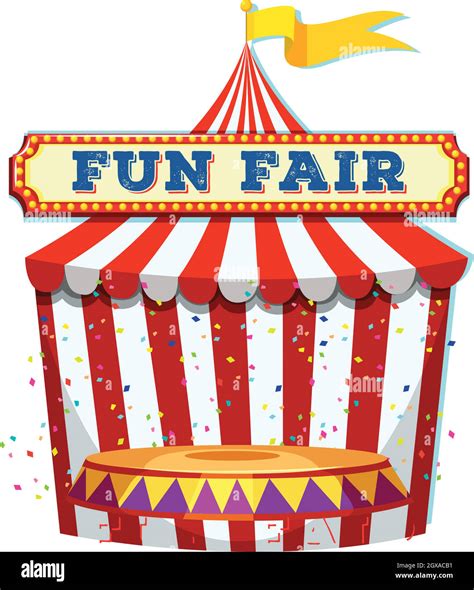 A Fun Fair Tent On White Background Stock Vector Image And Art Alamy