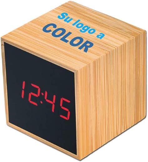 Promo Shop Reloj De Mesa Personalizado Led Fabricado En Madera De Bamb