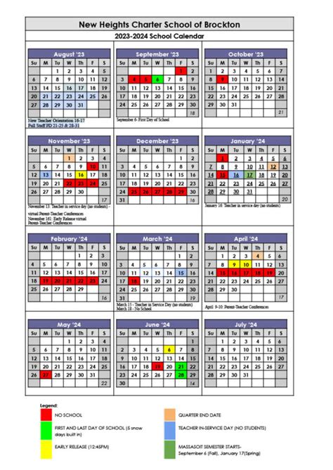 NHCSB School Calendar - New Heights Charter School