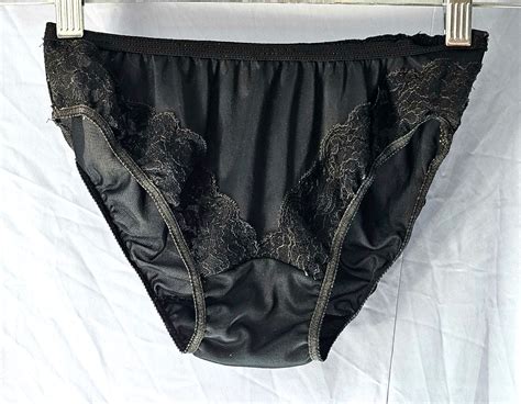 60s Black Vintage Bikini Panties VASSARETTE USA Doubl Gem