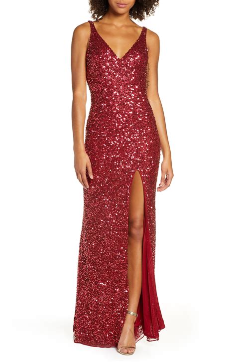 Buy Glitter Red Dress Cheap Online