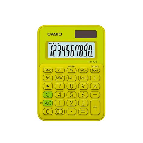 Calculadora 10 Dígitos Ms 7uc Verde Lima Yg Casio Offi