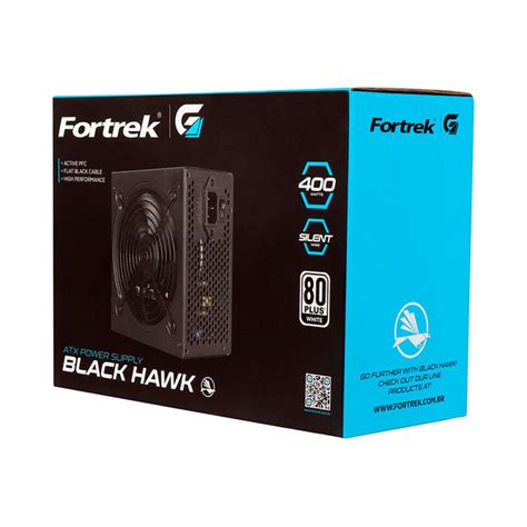 Fonte P Pc Atx Fortrek Black Hawk Plus Watts Ft