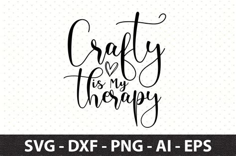 Crafty Is My Therapy Svg By Orpitaroy Thehungryjpeg