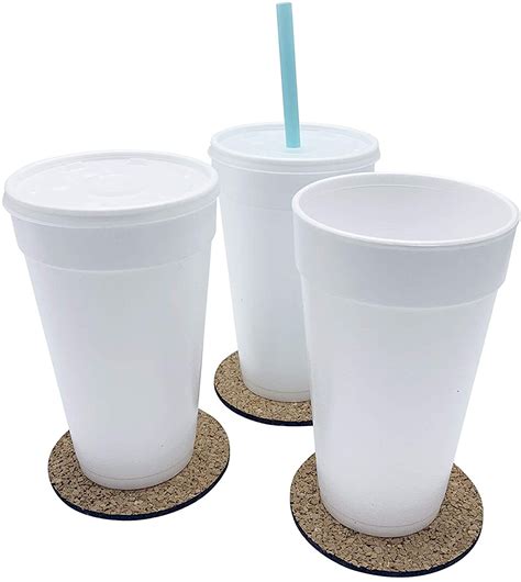 Amz Empire 24 Oz Foam Cups With Lids Insulated Styrofoam Disposable