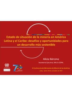 Estado de situación de la minería en América Latina y el estado