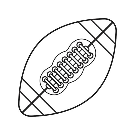 Premium Vector | Vector outline american football ball