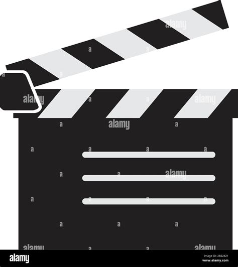 Clapperboard Icon Template Black Color Editable Clapperboard Icon