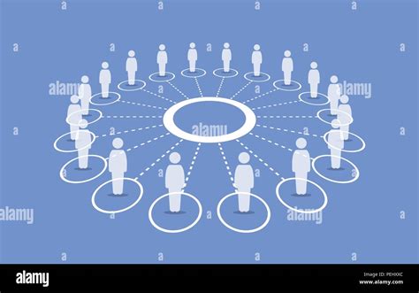 Vector Artwork Depicts Multi Network Cooperation Teamwork Group