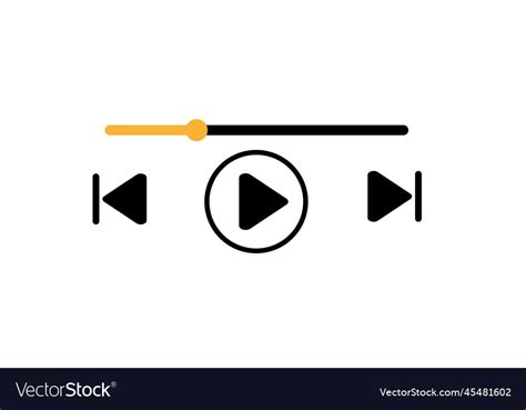 Icon Media Music Player In Modern Playback Vector Image