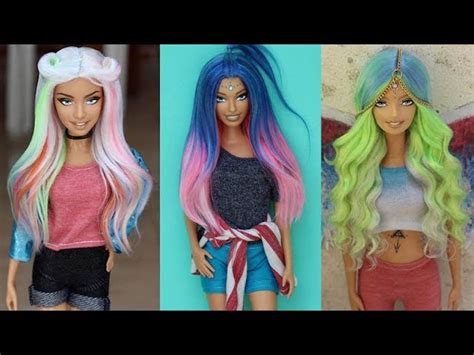 Barbie Hair - Change Barbie Hair Color - Doll Makeover Transformation