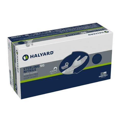 Halyard Sterling Nitrile Exam Gloves, Powder-Free, Non-Latex, Mediu...