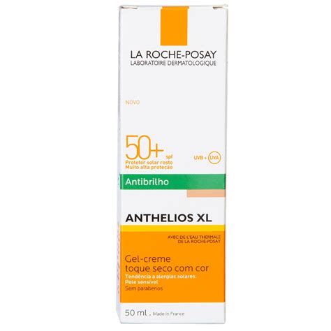 La Roche Posay Anthelios XL Gel Crema Toque Seco Color Antibrillo FPS50