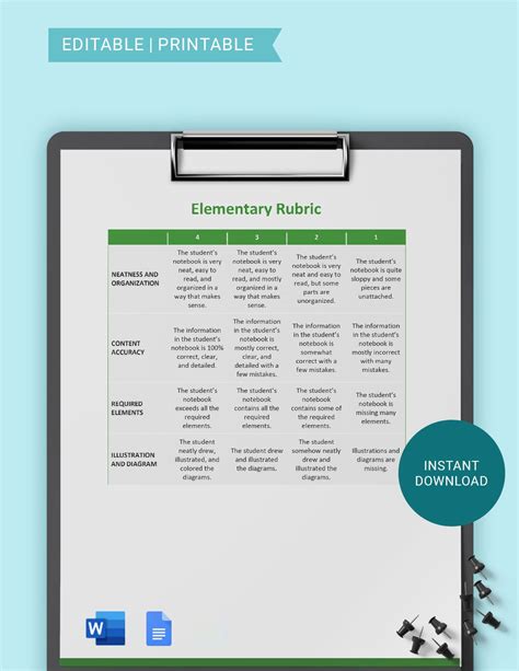 Assignment Rubric Template - Google Docs, Word | Template.net