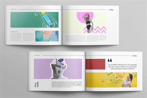 Artful Catalog Layout Design Template Landscape - Design Cuts