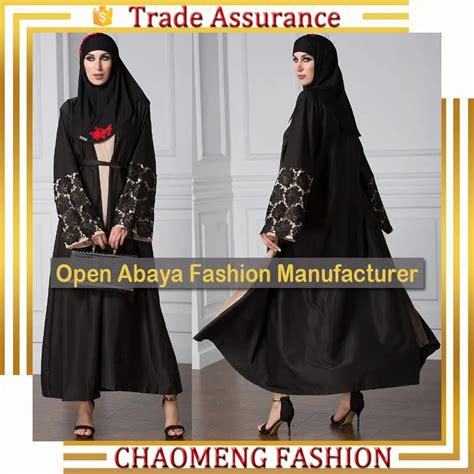 1502 2018 New Muslim Lace Sleeve Baju Kurung Peplum Islamic Middle