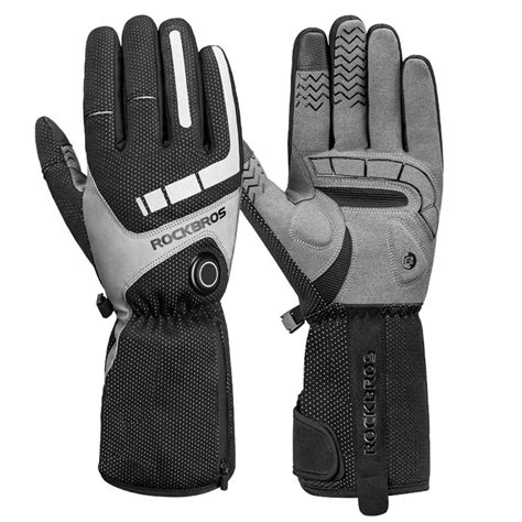 Rockbros Bicycle Bike Motorcycle Gloves Winter Heating Gloves Xl