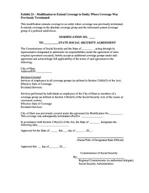 Fillable Online SSA POMS SL 40001 490 Agreement And Modification